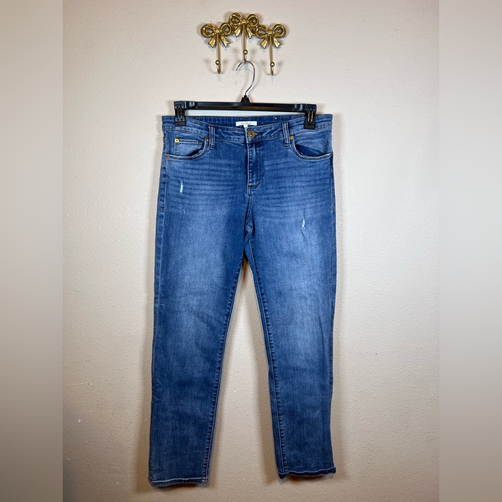 STS Darren Blue Mid-Blue Cropped Slight Distressed Women's Jeans. Size 30